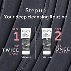 POND'S Pure Detox Mineral Clay Activated Charcoal Facial Foam 90g POND'S Pure Detox Mineral Clay Activated Charcoal Facial Foam 90g