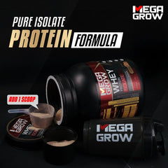 Leeford Megagrow Isolate Whey Protein Powder Cookies And Cream Flavor With Shaker 1 Kg Leeford Megagrow Isolate Whey Protein Powder Cookies And Cream Flavor With Shaker 1 Kg