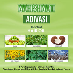 Mahishmati Ayurvedic Adivasi Herbal Hair Growth Oil 100ml Mahishmati Ayurvedic Adivasi Herbal Hair Growth Oil 100ml