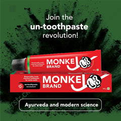 Monkey Ayurvedic Herbal Charcoal Nogi Whitening Stain Removal Toothpaste 185g Monkey Ayurvedic Herbal Charcoal Nogi Whitening Stain Removal Toothpaste 185g