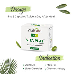 Vital Care Ayurvedic Vita Plat 100 Capsule Vital Care Ayurvedic Vita Plat 100 Capsule