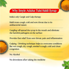 Smyle Adulsa Tulsi Haldi Gargle & Gulp Syrup 120ml Smyle Adulsa Tulsi Haldi Gargle & Gulp Syrup 120ml