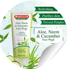 Baidyanath Ayurvedic (Jhansi) Aloe,Neem & Cucumber Face Wash 100ml Baidyanath Ayurvedic (Jhansi) Aloe,Neem & Cucumber Face Wash 100ml