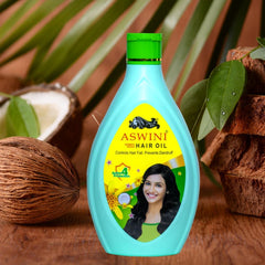 Aswini Homeo Pharmacy Feuchtigkeitsspendendes, feuchtigkeitsspendendes Haaröl mit Kokosnussduft Aswini Homeo Pharmacy Feuchtigkeitsspendendes, feuchtigkeitsspendendes Haaröl mit Kokosnussduft