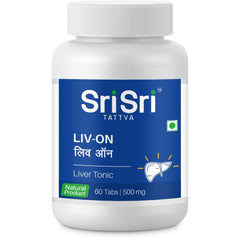 Sri Sri Tattva Ayurvedic Liv ON 500mg Acts as a Liver Tonic 60 Tablets Sri Sri Tattva Ayurvedic Liv ON 500mg Acts as a Liver Tonic 60 Tablets