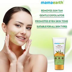 Mamaearth Ubtan Face Scrub with Turmeric and Walnut for Tan Removal 100g Mamaearth Ubtan Face Scrub with Turmeric and Walnut for Tan Removal 100g