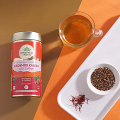 Organic Indiaa Kashmiri Kahwa with Saffron 100gm Tin Organic Indiaa Kashmiri Kahwa with Saffron 100gm Tin