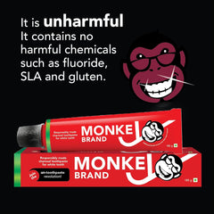 Monkey Ayurvedic Herbal Charcoal Nogi Whitening Stain Removal Toothpaste 185g Monkey Ayurvedic Herbal Charcoal Nogi Whitening Stain Removal Toothpaste 185g