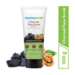 Mamaearth Charcoal Face Scrub for Oily and Normal Skin With Charcoal and Walnut for Deep Exfoliation 100g Mamaearth Charcoal Face Scrub for Oily and Normal Skin With Charcoal and Walnut for Deep Exfoliation 100g