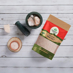 Organic Indiua Pink Rock Salt 1kg Organic Indiua Pink Rock Salt 1kg