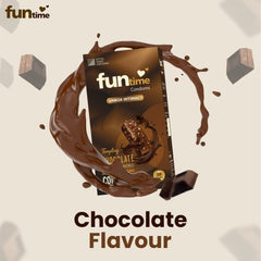 Leeford Funtime Chocolate Flavored Lubricated Dotted, Ribbed And Contoured Condom 10 Piece Leeford Funtime Chocolate Flavored Lubricated Dotted, Ribbed And Contoured Condom 10 Piece