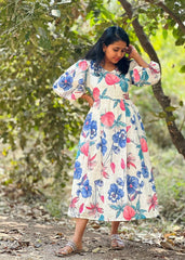 Bollywood Indian Ethnic Party Wear Pure Soft Football Maxi Print Dress Bollywood Indian Ethnic Party Wear Pure Soft Football Maxi Print Dress