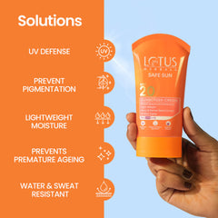 Lotus Herbals Cosmetics Safe Sun Sunscreen Cream SPF 20 PA+ 100g Lotus Herbals Cosmetics Safe Sun Sunscreen Cream SPF 20 PA+ 100g