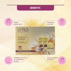 Lotus Herbals Cosmetics Radiant Gold Cellular Glow Salon Grade Facial Kit Lotus Herbals Cosmetics Radiant Gold Cellular Glow Salon Grade Facial Kit