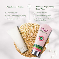 Lotus Organics+ Cosmetics Lotus Precious Brightening Face Wash 100g Lotus Organics+ Cosmetics Lotus Precious Brightening Face Wash 100g
