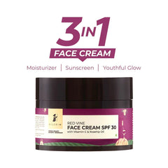 Pilgrim Cosmetics Red Vine Face Cream SPF 30 with Vitamin C & Rosehip Oil (PA+++) for Men 50g Pilgrim Cosmetics Red Vine Face Cream SPF 30 with Vitamin C & Rosehip Oil (PA+++) for Men 50g