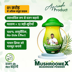 Mushroomex Ayurvedic Mushroom Powder Weight Gainer 100gm Mushroomex Ayurvedic Mushroom Powder Weight Gainer 100gm