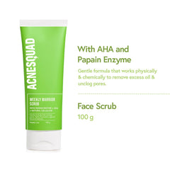Acne Squad Weekly Warrior Scrub With Papain Enzyme + AHA + Natural Cellulose Cream 100g Acne Squad Weekly Warrior Scrub With Papain Enzyme + AHA + Natural Cellulose Cream 100g