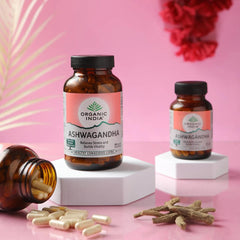 Organic India Ashwagandha for Increased Virility & Reduced Stress Capsules Organic India Ashwagandha for Increased Virility & Reduced Stress Capsules