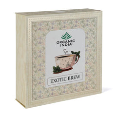 Organic India Exotic Brew Gift Box with Tea Infuser 3 X 100g Organic India Exotic Brew Gift Box with Tea Infuser 3 X 100g