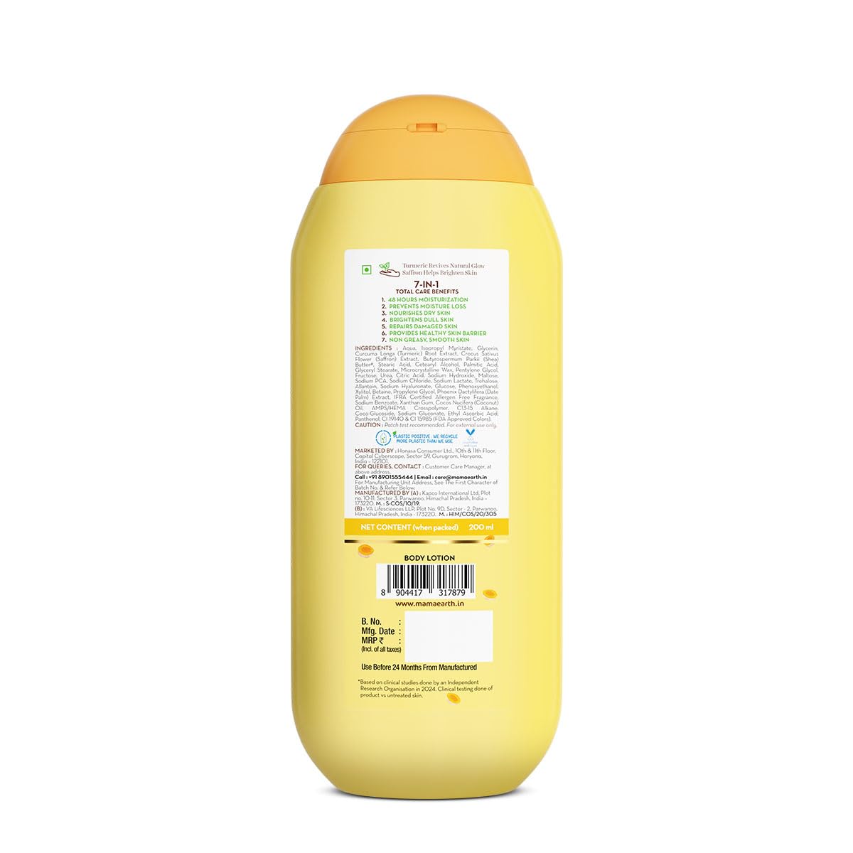 Mamaearth Mamaearth Ubtan Moisturizing Body Lotion with Turmeric & Saffron