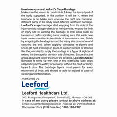 Leeford Cotton Crepe Pain Relief Bandage 10cm x 4m Leeford Cotton Crepe Pain Relief Bandage 10cm x 4m
