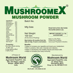 Mushroomex Ayurvedic Mushroom Powder Weight Gainer 100gm Mushroomex Ayurvedic Mushroom Powder Weight Gainer 100gm