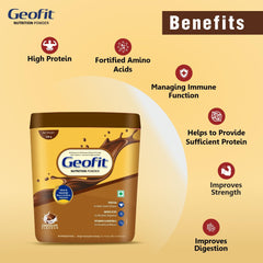 Leeford Geofit Chocolate Flavoured Protein Nutrition Powder 250g Leeford Geofit Chocolate Flavoured Protein Nutrition Powder 250g