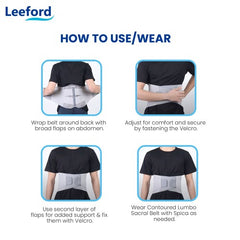 Leeford Contoured Lumbo Sacral Belt Color Random Leeford Contoured Lumbo Sacral Belt Color Random