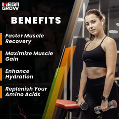 Leeford Megagrow BCAA Advance Supplement Powder Orange Flavor With Shaker 400g Leeford Megagrow BCAA Advance Supplement Powder Orange Flavor With Shaker 400g