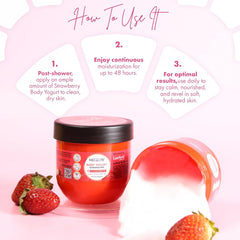 Leeford Meglow Strawberry Body Yogurt 200ml Leeford Meglow Strawberry Body Yogurt 200ml