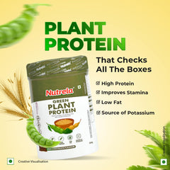 Patanjali Nutrela Green Plant protein Chocolate Powder 500g Patanjali Nutrela Green Plant protein Chocolate Powder 500g