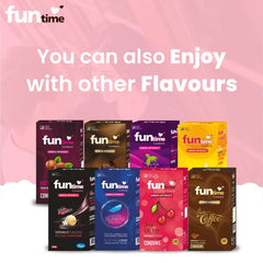 Leeford Funtime Banana Flavored Lubricated Dotted,Ribbed And Contoured Condom 10 Piece Leeford Funtime Banana Flavored Lubricated Dotted,Ribbed And Contoured Condom 10 Piece