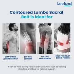 Leeford Contoured Lumbo Sacral Belt Color Random Leeford Contoured Lumbo Sacral Belt Color Random