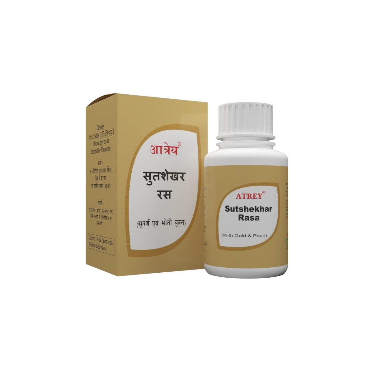 Atrey Ayurvedic Suvarna Sutshekhar Ras Gold Tablets