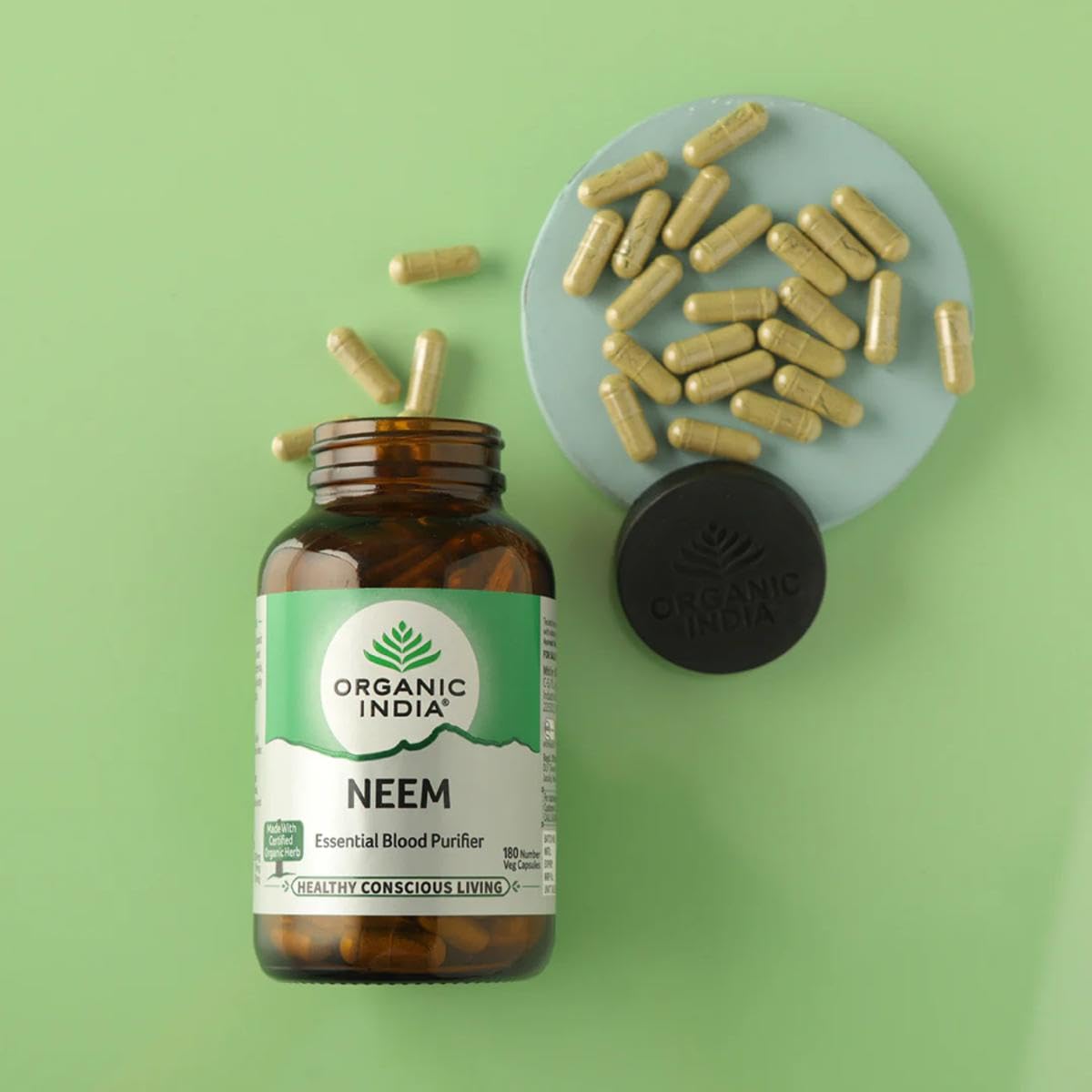 Organic India Ayurvedic Neem for Easy Blood Cleansing Capsule