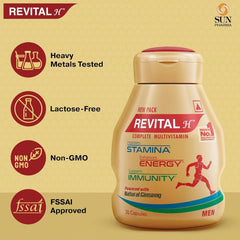 Revital H Men Multivitamin with Calcium,Zinc & Ginseng For Immunity Capsule Revital H Men Multivitamin with Calcium,Zinc & Ginseng For Immunity Capsule