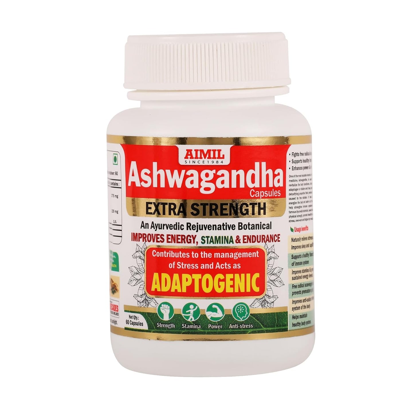 Aimil Ayurvedic Ashwagandha 60 capsules