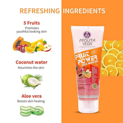 Aimil Ayouthveda Cosmetics Fruit Power FaceWash Gel 100ml Aimil Ayouthveda Cosmetics Fruit Power FaceWash Gel 100ml
