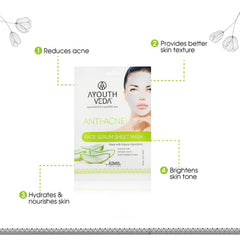 Aimil Ayouthveda Cosmetics Anti Acne,Charcoal Coffee,Oat Silk Honey & Licorice Mulberry Face Serum Sheet Mask 20g Aimil Ayouthveda Cosmetics Anti Acne,Charcoal Coffee,Oat Silk Honey & Licorice Mulberry Face Serum Sheet Mask 20g