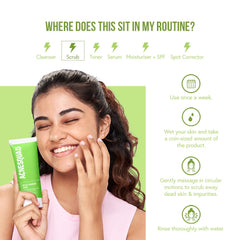 Acne Squad Weekly Warrior Scrub With Papain Enzyme + AHA + Natural Cellulose Cream 100g Acne Squad Weekly Warrior Scrub With Papain Enzyme + AHA + Natural Cellulose Cream 100g
