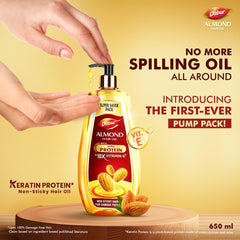 Dabur Almond Hair Oil Soya Protein & 10X Vitamin E 650ml Dabur Almond Hair Oil Soya Protein & 10X Vitamin E 650ml