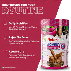 Patanjali Nutrela Women's Superfood Chocolate Flavor Powder 400g Patanjali Nutrela Women's Superfood Chocolate Flavor Powder 400g
