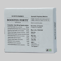 Sg Phyto Pharma Ayurvedic Boostex Forte 30 Capsules Sg Phyto Pharma Ayurvedic Boostex Forte 30 Capsules