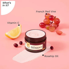 Pilgrim Cosmetics Red Vine Face Cream SPF 30 with Vitamin C & Rosehip Oil (PA+++) for Men 50g Pilgrim Cosmetics Red Vine Face Cream SPF 30 with Vitamin C & Rosehip Oil (PA+++) for Men 50g