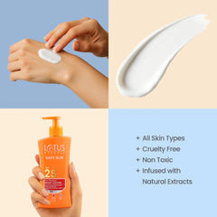 Lotus Herbals Cosmetics Safe Sun UV Protect Body Lotion SPF 25 PA+++ 250ml Lotus Herbals Cosmetics Safe Sun UV Protect Body Lotion SPF 25 PA+++ 250ml