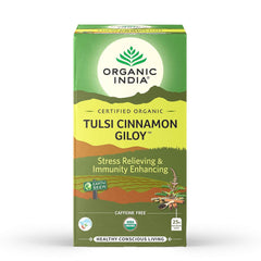 Organic India Tulsi Cinnamon Giloy Green Tea 25 Infusion Bag Organic India Tulsi Cinnamon Giloy Green Tea 25 Infusion Bag