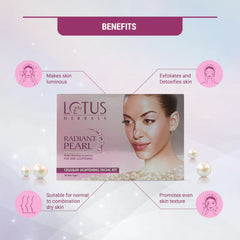 Lotus Herbals Cosmetics Radiant Pearl Cellular Lightening Salon Grade 4 Facial Kit Lotus Herbals Cosmetics Radiant Pearl Cellular Lightening Salon Grade 4 Facial Kit