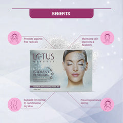 Lotus Herbals Cosmetics Radiant Platinum Cellular Anti Ageing Salon Grade 4 Facial Kit Lotus Herbals Cosmetics Radiant Platinum Cellular Anti Ageing Salon Grade 4 Facial Kit