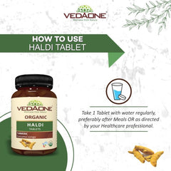 Vedaone Ayurvedic Organic Haldi (Turmeric) 750mg 60 Tablets Vedaone Ayurvedic Organic Haldi (Turmeric) 750mg 60 Tablets
